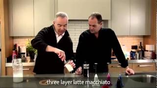 aerolatte  milk frother makes three layer caffè latte macchiato [upl. by Clay404]