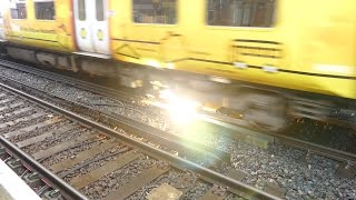 Merseyrail 507 009 making arcs at Birkdale station [upl. by Odab671]