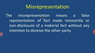 Misrepresentation [upl. by Muller]